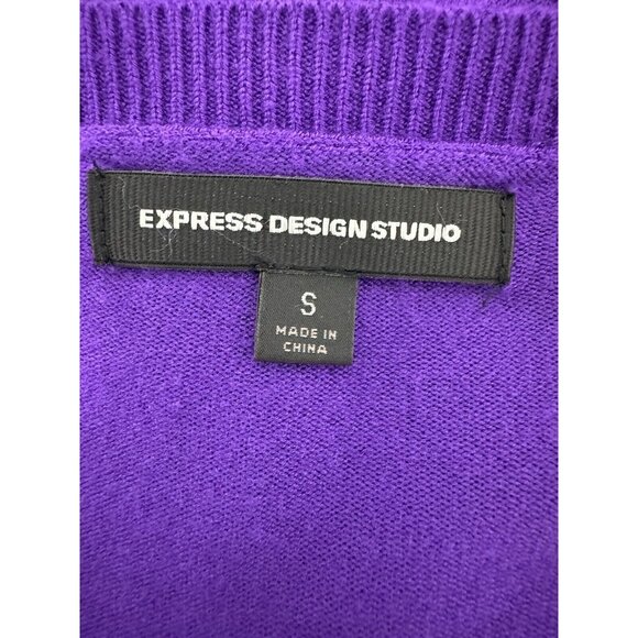 Express Design Studio women's light cardigan purple size S - Picture 7 of 9